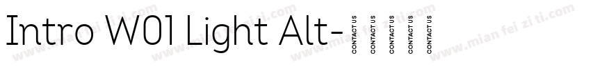 Intro W01 Light Alt字体转换